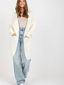 Cardigan Och Bella  Unbuttoned cardigan with long sleeves. Cardigan with large pockets. Perfect for a wide range of styling.