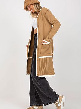 Cardigan Rue Paris  Women\'s cardigan with long sleeves, unbuttoned. Large slip pockets on the sides.