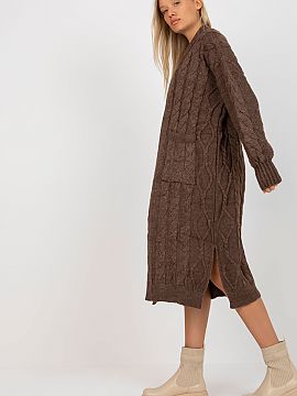 Cardigan Rue Paris  Long sleeve cardigan with no fastening. Large slip pockets on the front. Perfect for many occasions.