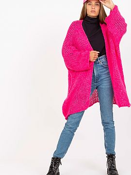 Cardigan Och Bella  Cardigan with a loose cut, unbuttoned with long sleeves. An ideal choice for a wide range of styling.