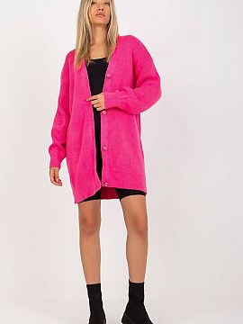 Cardigan Rue Paris  A cardigan with an extended cut, button closure and long sleeves.