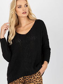 Jumper Och Bella  Women\'s sweater with long sleeves and a heart neckline. Perfect for many occasions.