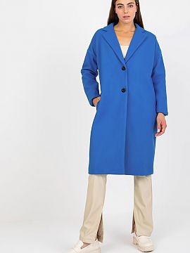 Coat Och Bella  Single-breasted women\'s coat with long sleeves, buttoned. Slip pockets on the sides. The coat is fully lined.