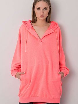 Sweatshirt Ex Moda  Women\'s sweatshirt of an extended cut with a hood. On the front a kangaroo type pocket. Ideal proposal for everyday and not only.