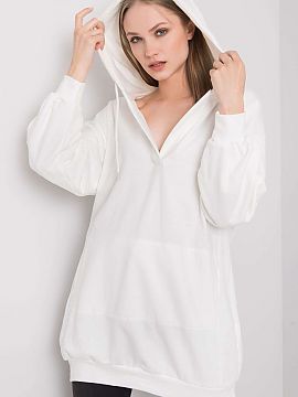 Sweatshirt Ex Moda  Women\'s sweatshirt of an extended cut with a hood. On the front a kangaroo type pocket. Ideal proposal for everyday and not only.