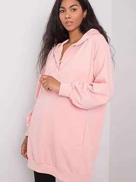 Sweatshirt Ex Moda  Women\'s sweatshirt of an extended cut with a hood. On the front a kangaroo type pocket. Ideal proposal for everyday and not only.