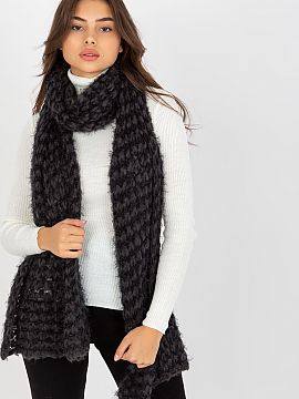Shawl AT  Warm women\'s knitted scarf. A perfect choice for many stylings. .
 Dimensions: length 220 cm, width 45 cm .