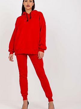 Set Ex Moda  A sweatshirt set consisting of a sweatshirt and pants. Sweatshirt fastened on the back, with long sleeves and a hood. Long pants with waist 