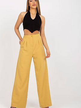 Trousers Xsapienza  Long high-waisted women\'s pants with a zipper and button closure. On the sides slip pockets. Perfect for a wide range of styling.