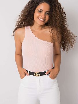 Top Calben  This short and stylish top will perfectly complement your everyday look! Made of ribbed acrylic material, it has perfect proportions to add 
