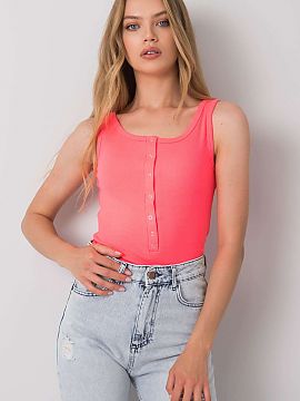 Top Calben  This unbuttoned top is the perfect way to refresh your closet. Made of 95% cotton and 5% elastane, this ribbed fabric is pleasant to the tou