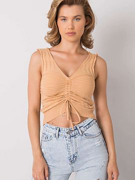 Top Calben  A lovely knitted top made of soft acrylic material will become a highlight of any woman\'s closet. The ribbed model perfectly adheres to the