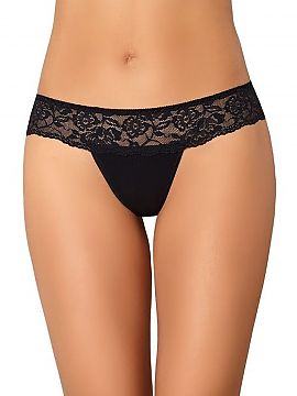 T-backs Teyli  Women\'s lace thong, made of mesh combined with elegant lace. There is a cotton lining in the crotch area, which ensures freshness during th