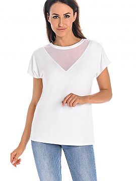 Blouse Teyli  Women\'s short-sleeved T-shirt made of high-quality bamboo fiber, which is very kind to the female body, has antibacterial properties and is