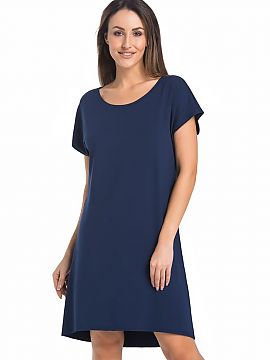 Nightshirt Teyli  Women\'s shirt in navy blue color. Airy and nice to the touch fabric and at the same time high quality provides maximum comfort and preserva