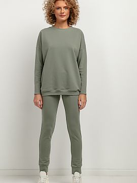 Tracksuit trousers Tessita  Adjacent sweatpants made of soft knit sweat fabric. They have a crease with an elastic waistband and cuffs at the legs, beautifully emphasiz