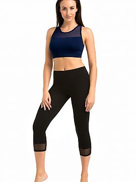 Short leggings Teyli  Women\'s cotton leggings in black, in other words, 3/4 leggings. The leggings are made of high-quality cotton with the addition of Lycra, wh