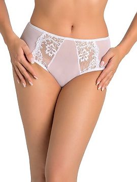 Shorts Teyli  Estel mesh shorts, white. Made of high quality fabric, combined with beautiful, delicate lace with a floral motif. Thin mesh fits perfectly 