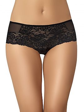 Shorts Teyli  Women\'s panties in black made of pleasant and pleasant to the touch and for the skin airy mesh. The front part is very precisely combined w