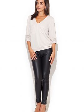 Women trousers Katrus  Extremely brave and intriguing proposition for ladies who like to draw attention to themselves. Tight leather pants, perfectly fitting to th