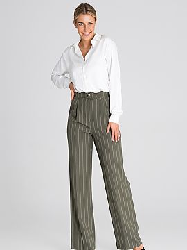 Trousers Figl  Here are pants that combine comfort and style. They are long and wide, which gives you freedom of movement. The button closure makes them ea
