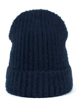 Cap Art of polo  Soft to the touch, fluffy beanie hat. The bottom is rolled up. Will easily accommodate pinned up hair. Very flexible, so it easily adapts to