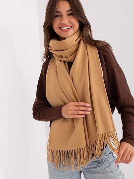 Shawl AT  Warm long scarf with decorative tassels, ideal for winter.   Length 196 cm.