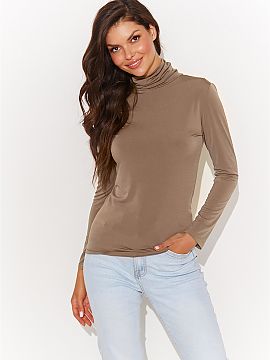 Blouse Numinou  Functional women\'s blouse made of stretchy, opaque fabric is a classic among blouses. The neckline in the form of a practical turtleneck, c
