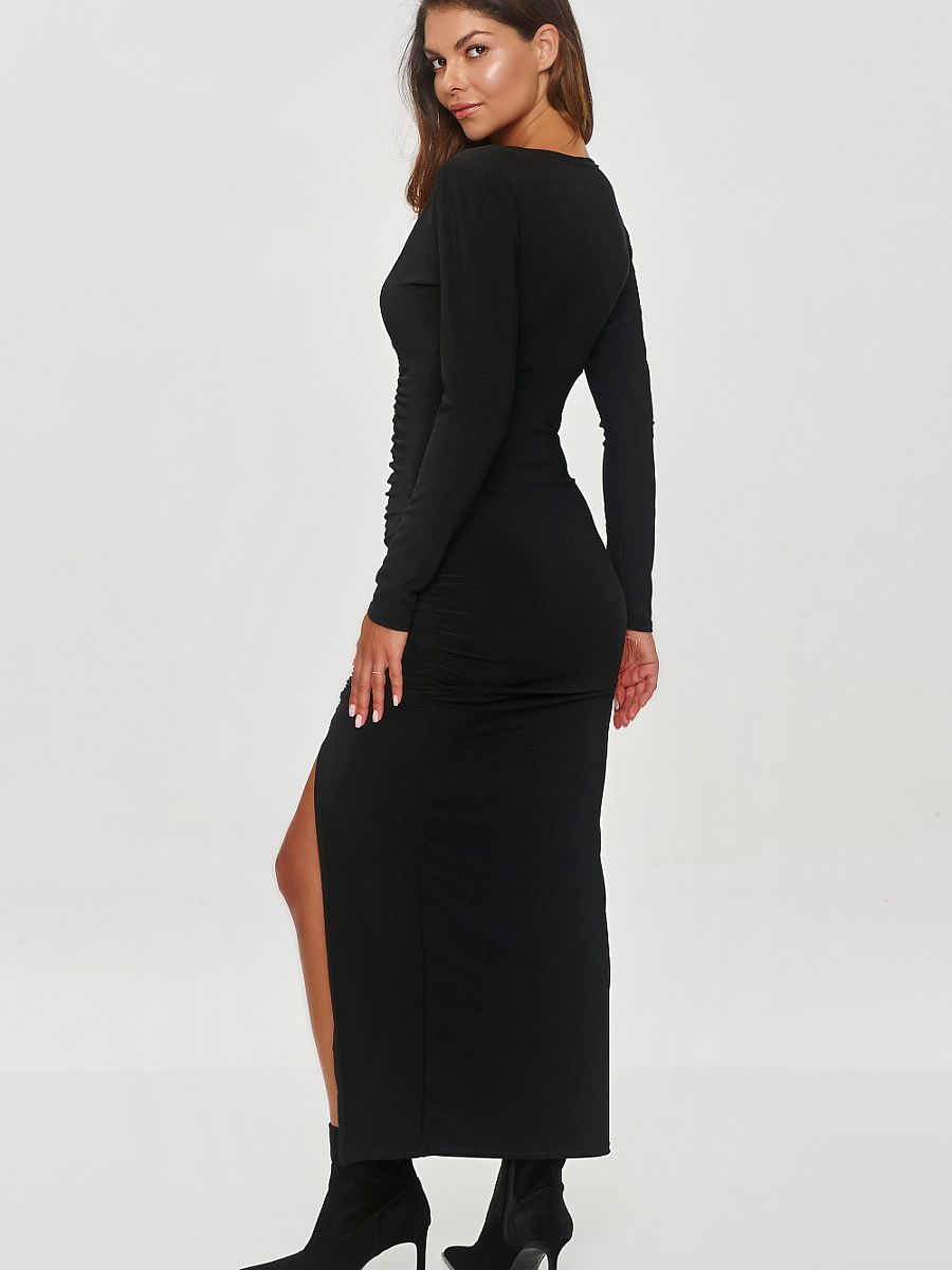  Evening dress model 202968 Makadamia 