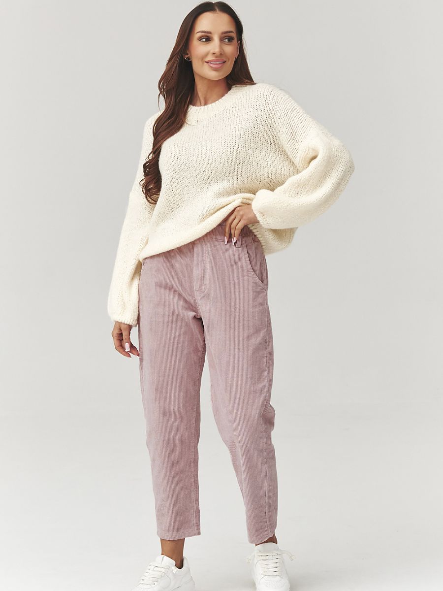  corduroy trousers model 223241 Makadamia 