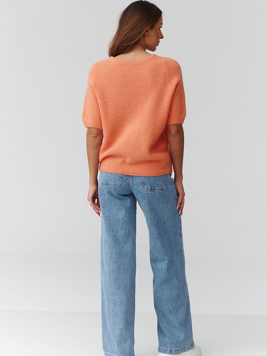  Short sleeve sweater model 224080 Makadamia 