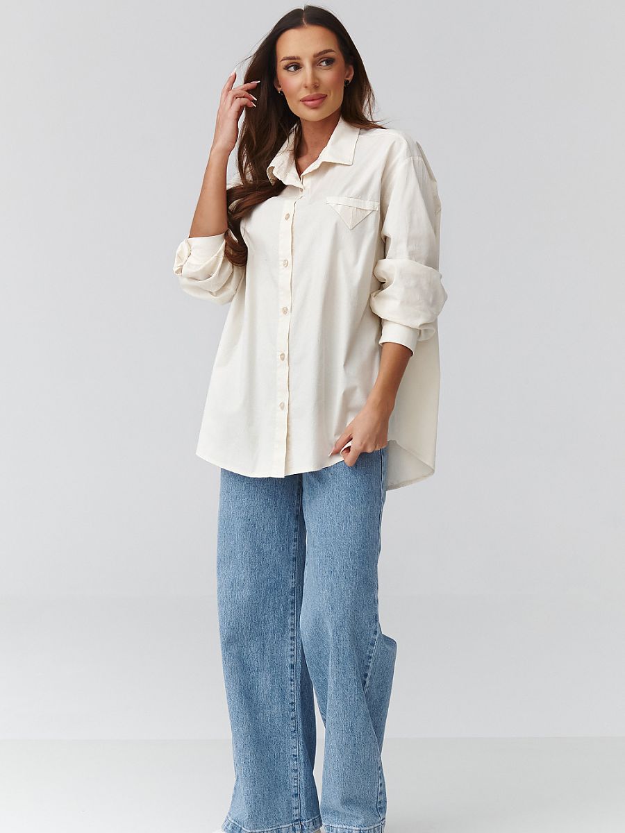  Long sleeve shirt model 224101 Makadamia 