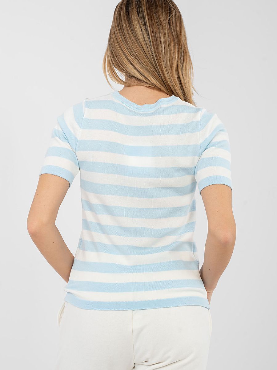  Short sleeve sweater model 224320 Factory Price 