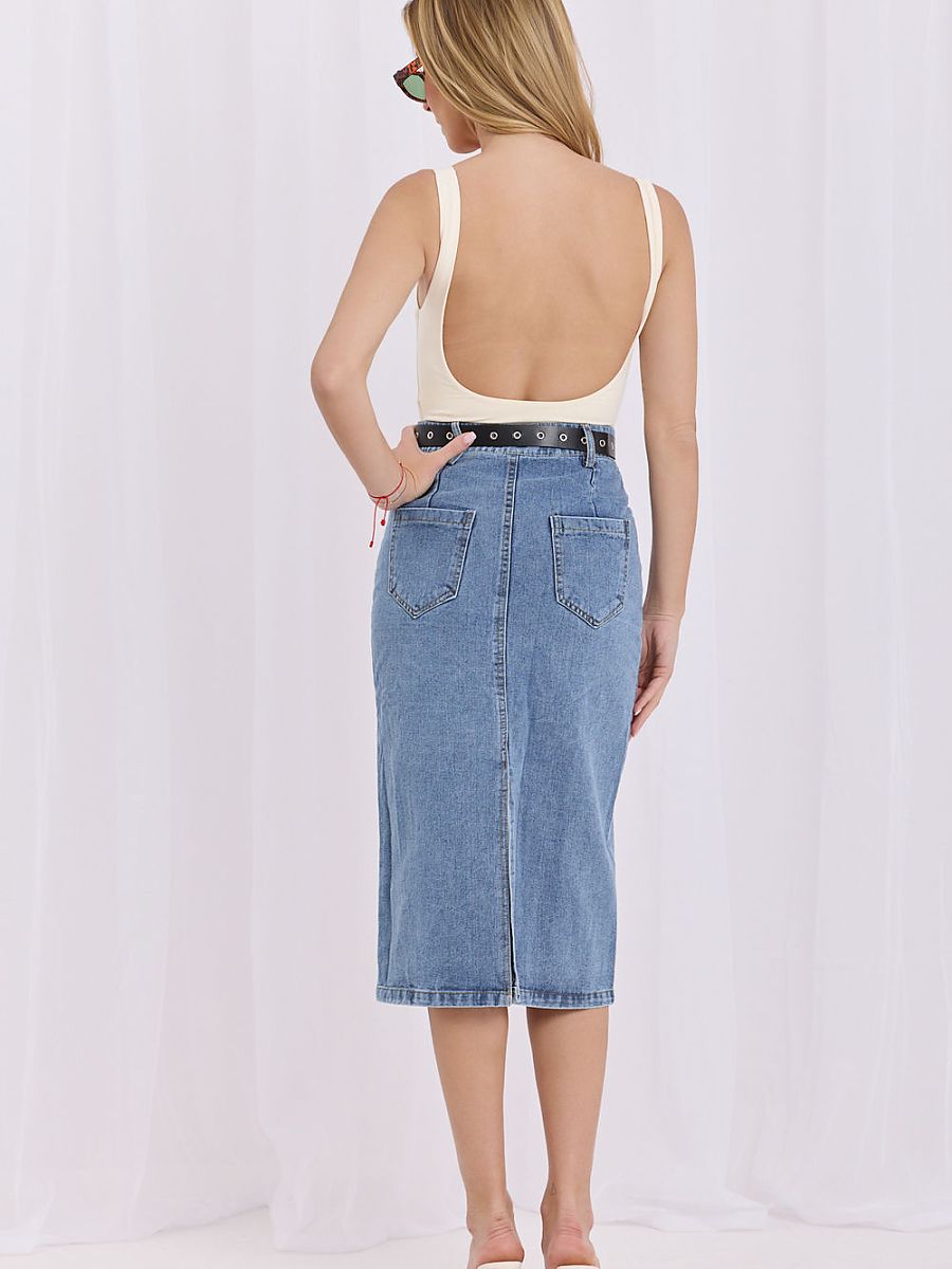  denim skirt model 228027 Factory Price 