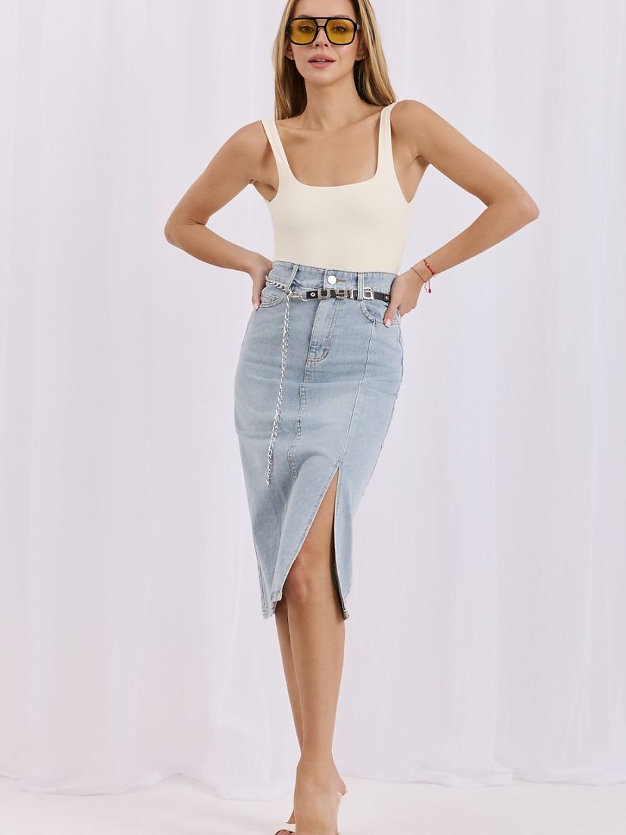  denim skirt model 228031 Factory Price 