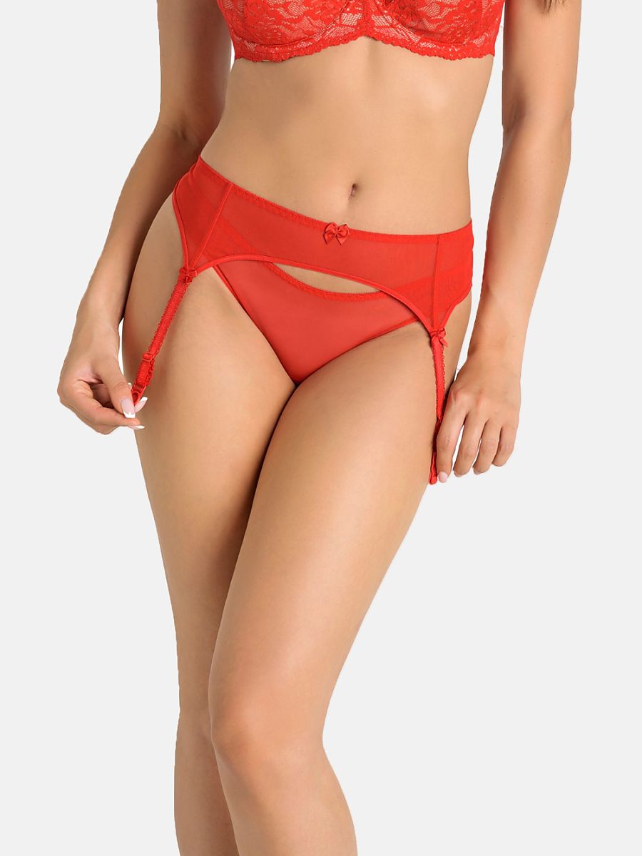 Ceinture Transparente en Satin Noire