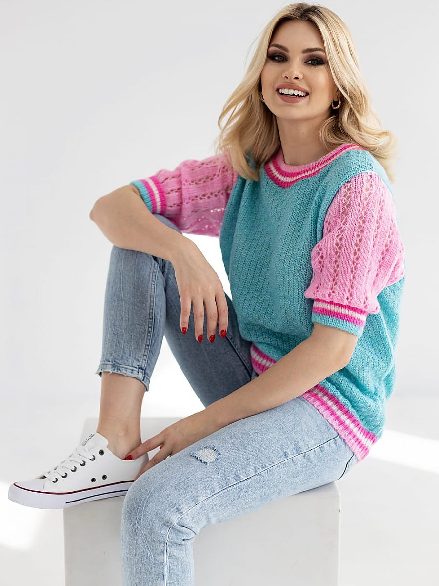  Short sleeve sweater model 178641 PeeKaBoo 
