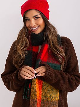 Cap AT  Warm winter women\'s beanie hat with cashmere, with decorative rhinestone application.