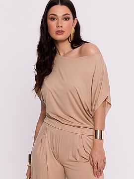 Blouse BeWear  Blouse made of high-quality viscose knit is the essence of elegance and comfort. The soft material perfectly wraps the body, while providing