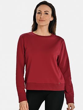Sweatshirt Teyli  Introducing an extremely stylish and comfortable women\'s sweatshirt in a shade of deep maroon.  It is an ideal choice for any woman who app