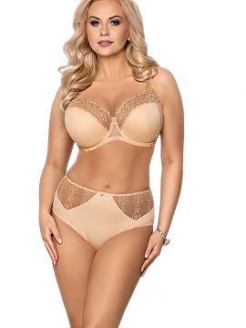 Semi-soft Vena  VB-355 semi-padded bra by VENA, sewn on the new K15 design dedicated especially to women with very large breasts,
The cups have two vertica
