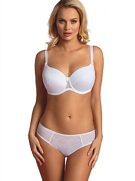 Padded bra Vena  Underwired padded bra with built-up full cups. Model for ladies who prefer highly built-up, full cups surrounding whole breasts. Decorative,