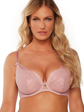 Padded bra Gaia  Delicate pink Debora bra is a design ideal for deep necklines. The lowered center and very refined cup create a Full Cup, plunge type. The p