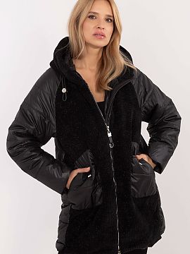 Jacket MBM  Women\'s casual jacket with fashionable corduroy front and hood, ideal for everyday outings in the fall, winter and spring seasons. Made of 