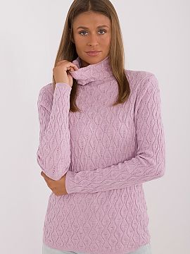 Turtleneck AT  Casual turtleneck sweater with a unique openwork pattern, perfect for everyday and work. It\'s made of soft viscose with add-ons, so it prov