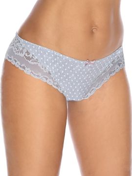 T-backs Mat  Vera thong is finesse and delicacy in one. Cut a\'la low-rise shorts and a perfect combination of peculiar gray fabrics. Delicate dotted kni