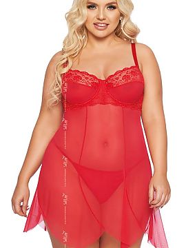 Sexy set SoftLine Collection  Romantic shirt in a seductive, passionate color that emphasizes sensuality and feminine delicacy. Lace finishes and subtle, decorative stitc