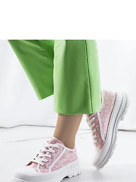 Sneakers Solea  Pink platform sneakers Valida are the perfect summer footwear! Made of high-quality fabric, they provide comfort and a great look. Sneakers 