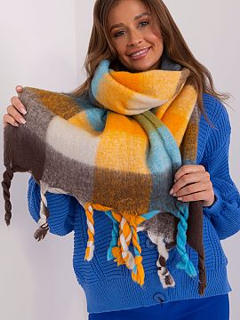 Shawl AT  This long scarf in a colorful plaid is a perfect addition to your fall-winter wardrobe. Made of durable polyester, it is not only practical 