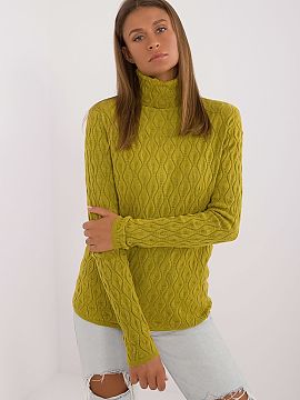 Turtleneck AT  Casual sweater with a turtleneck in a unique, lacy pattern, perfect for everyday wear and work. Made of soft viscose with additives, providi